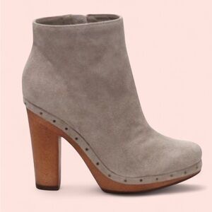 Joie Suede Studded Platform Ankle Clog Boot Heels (EUC)